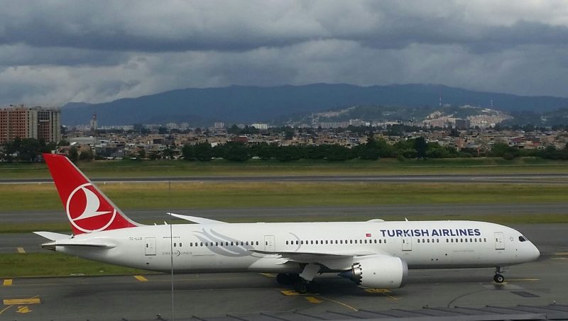 Turkish Airlines con modificaciones en la ruta a Colombia y Panamá