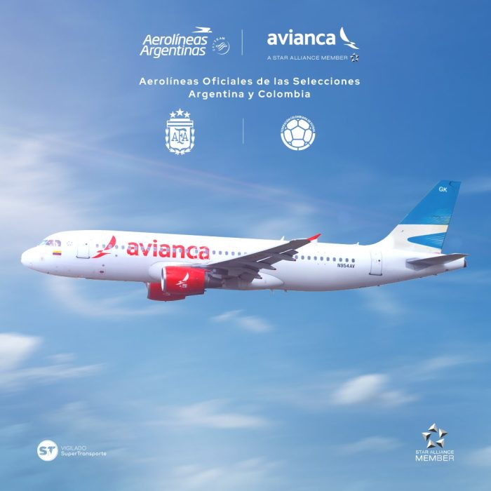 Avianca y Aerolíneas Argentinas intercambiaron camisetas antes de la final de la Copa América 2024