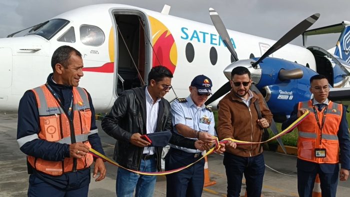 Inauguración vuelo Satena Bogotá-Paipa