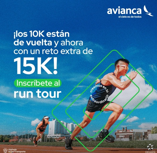 Avianca anuncia la apertura de inscripciones para la 12° edición del RunTour