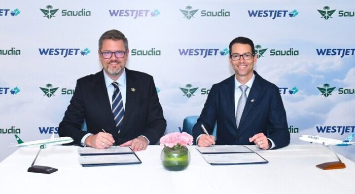 WestJet y Saudia firman acuerdo interlínea para ampliar conectividad internacional