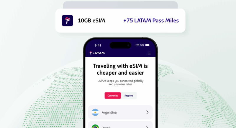 LATAM lanza su propia eSIM de viaje y marca un hito en la región