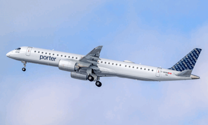 Porter Airlines amplía su flota con cuatro nuevos Embraer E195-E2