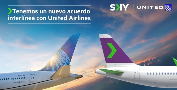 SKY y United amplían su red con nuevo acuerdo interlineal