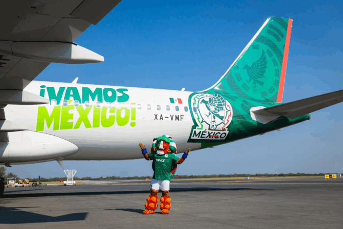 Viva presenta avión especial de la Selección Mexicana rumbo al mayor evento deportivo del mundo