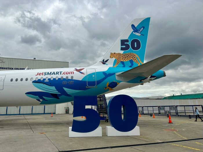 JetSMART alcanza 50 aviones y se consolida como la low cost líder de Sudamérica