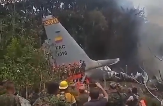 Aeronave C-130 de la Fuerza Aérea Colombiana sufre accidente tras despegue en Putumayo