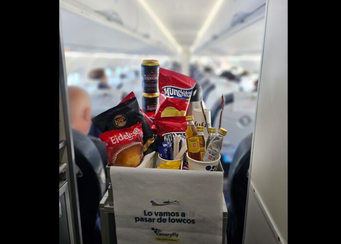 Venta a bordo Ron Arehucas en Canaryfly