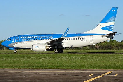 Aerolíneas Argentinas despide al LV-CAD tras 17 años de servicio