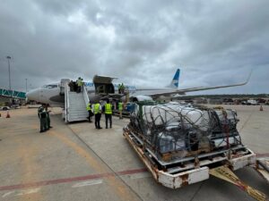 Aerolíneas Argentinas repatrió desde Venezuela equipos utilizados en el operativo de ayuda humanitaria