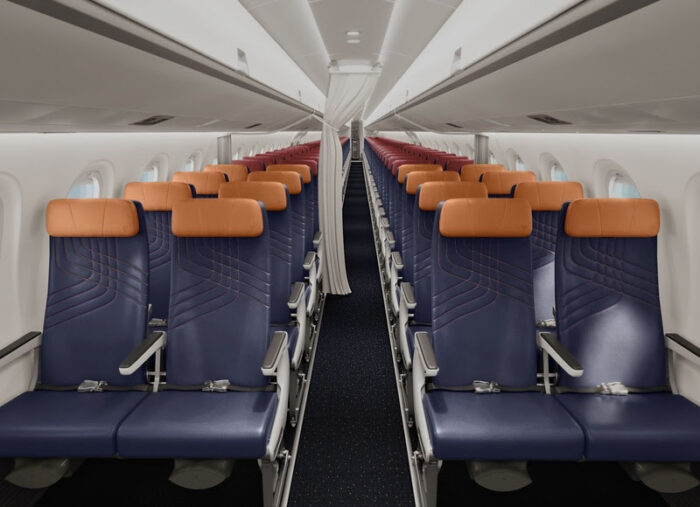 LATAM revela la cabina de sus nuevos Embraer E195-E2 para Brasil