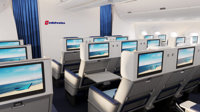 Edelweiss estrenará su nueva cabina en los Airbus A350 desde junio de 2027
