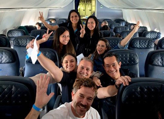 Influencers de Colombia y Argentina llegando a Porlamar con Copa Airlines